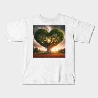 The Majestic Elegance of the Tree of Hearts Kids T-Shirt